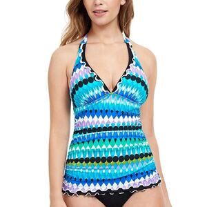 Profile by Gottex Womens Halter Tankini Top 8 NWOT